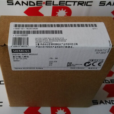 6ES7321-1BL00-0AA0 SIEMENS 6ES73211BL000AA0 6ES7 321-1BL00-0AA0 ডিজিটাল ইনপুট